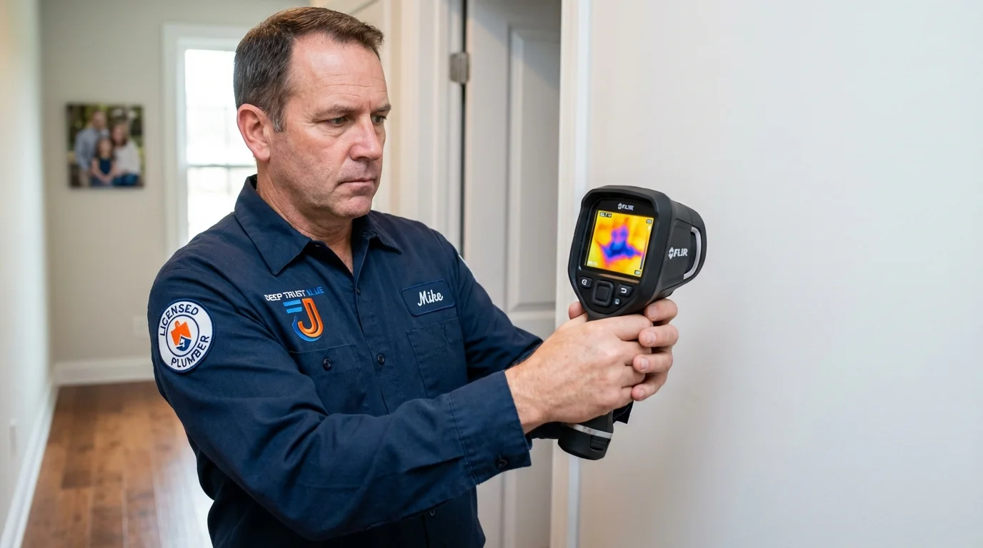 Thermal imaging leak detection by Johns Plumbing LLC in Frenchtown